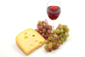 Cheese and red wine