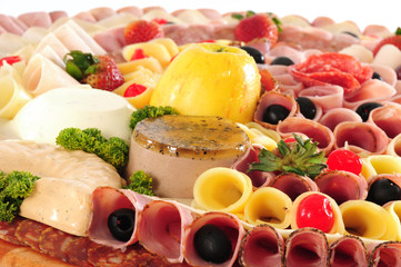 Food display. Close up.