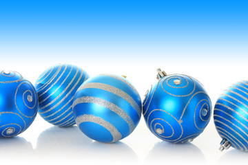 Blue Christmas ornaments