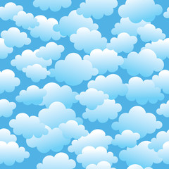 Cloudy seamless pattern