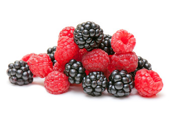 blackberry and raspberry