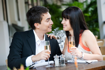 Couple Eating Outdoors