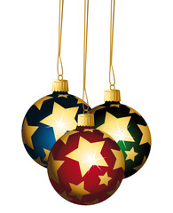 Christmas balls isolated on white background © Albachiaraa