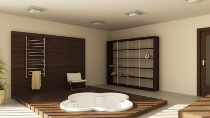 Modern interior of a bathroom