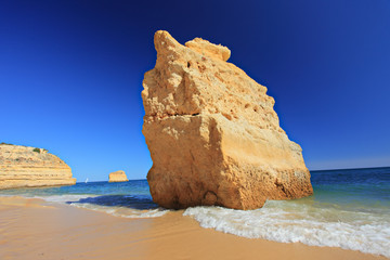 Beach praia da marinha in Algarve, Portugal