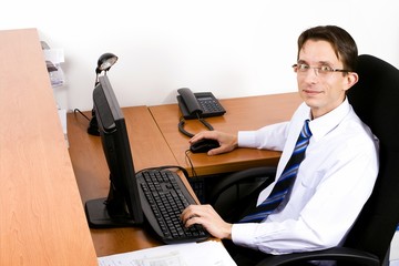 Young lawyer in his office