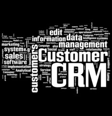 CRM word collage