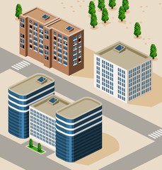 Building Isometric vector