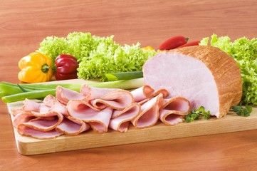 Slices of ham