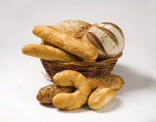 Various types of bread