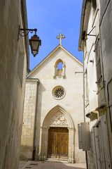 france,charente maritime,saintes : quartier historique,église