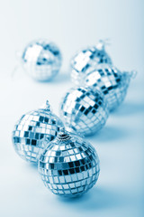 silver christmas balls