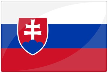drapeau glassy slovaquie slovakia flag
