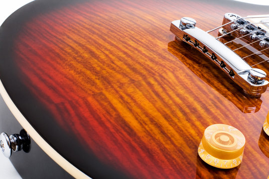 electric guitar isolated on white background
