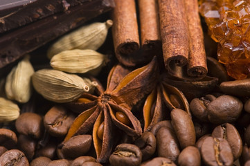 aroma coffe. ingredients.