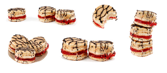 beautiful delicious cake from Biscuit dough with marmalade..