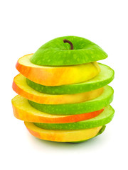 Fototapeta na wymiar Sliced apples