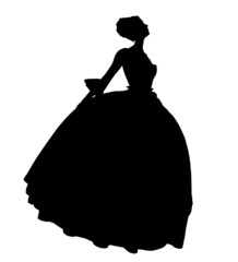 Cinderella Silhouette Illustration