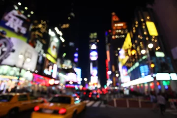Papier Peint photo Lavable New York Le Times Square la nuit