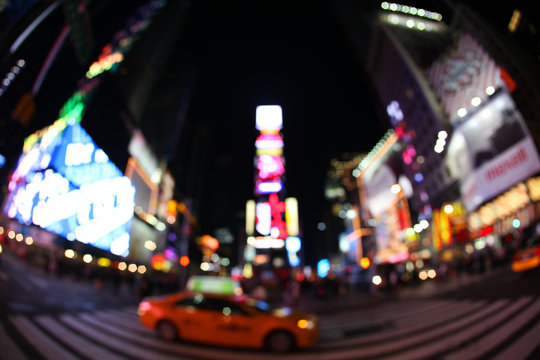 The times square at night
