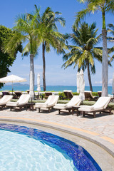 Swimming pool on a sunny day.