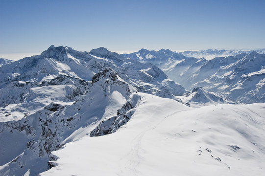 Skifahren an der Monte Rosa