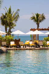 Swimming pool on a sunny day.