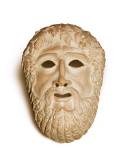 comedy mask in greek theater - 17876273
