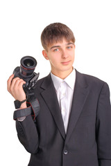 Fototapeta premium teenager with camera