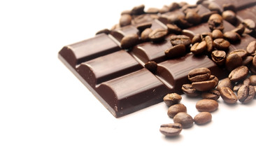 Chocolate and coffee beans