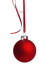 Rote Weihnachtskugel