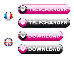 icône internet télécharger / download