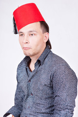 stupid looking young man portrait