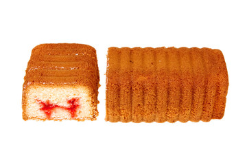 Fruit-cake isolated on a white.