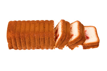 Fruit-cake isolated on a white.