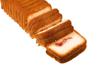 Fruit-cake isolated on a white.