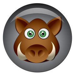 Chapa cabeza de jabali