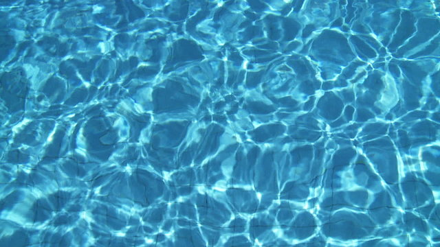 Refraction of sunlight in swimming pool water