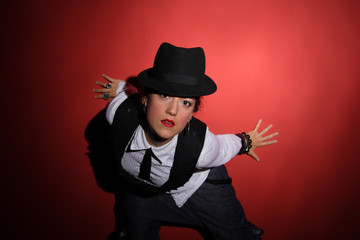 sexy women red background