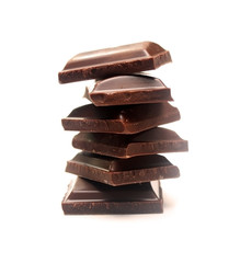 Stack Of Dark Chocolate Pieces