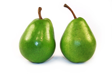 Two green pears