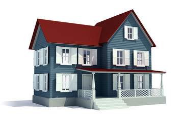 New house isolated on white