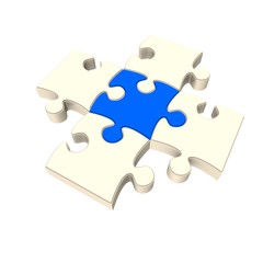 puzzle blau