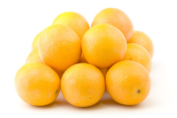 Oranges isolated on white background