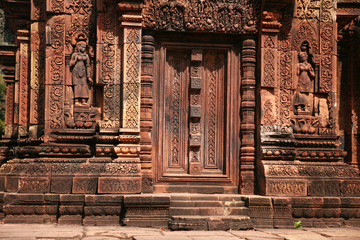Banteay Srei Temple in the Angkor Area near Siem Reap, Cambodia