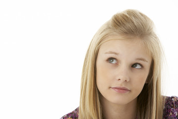 Naklejka premium Studio Portrait Of Teenage Girl