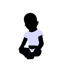 Baby Illustration Silhouette