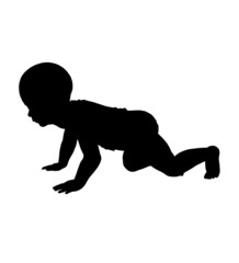 Baby Illustration Silhouette