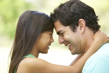 Fototapeta premium Father And Daughter In Park