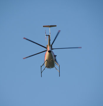 Helicopter departing